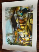 lithographie Raymond POULET souffleur de verre glass blower