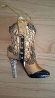 Goldener Stiefel Weihnachtsbaumschmuck, Top Zustand!