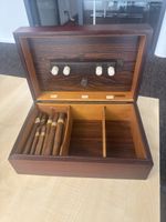 Boîte à cigares Davidoff bois sombre vintage breveté