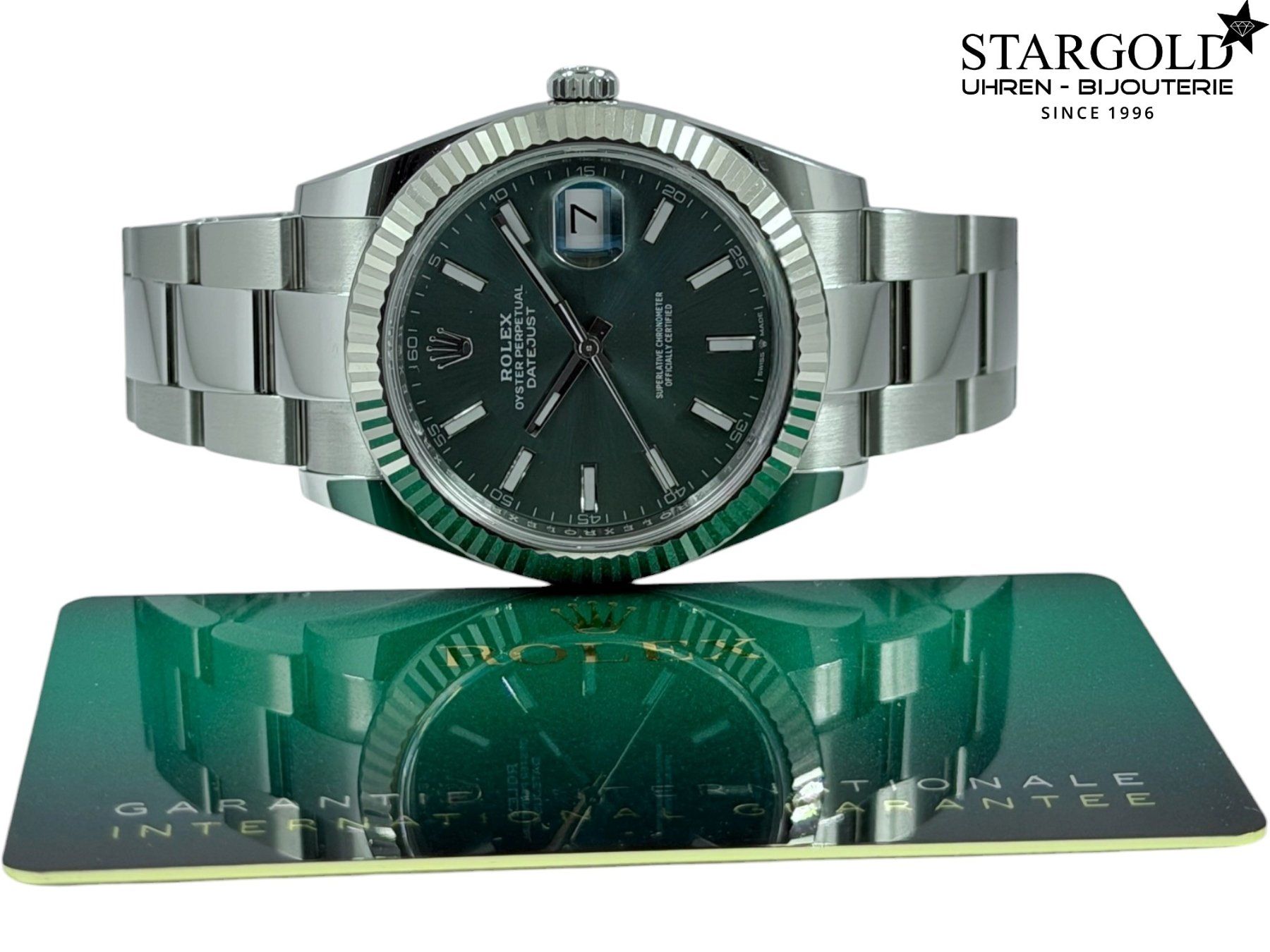 Rolex Montres: Rolex Datejust 41 Mintgrün - 126334 – D'occasion à Zürich par Stargold-Uhren 2