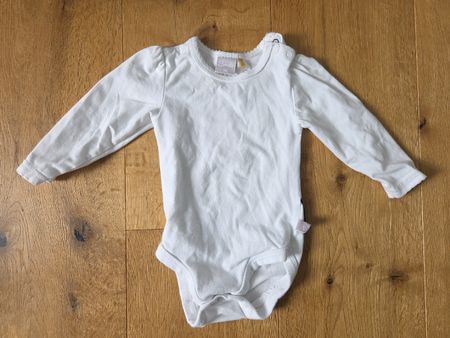 Langarmbody weiss, Gr. 68, Baby Body