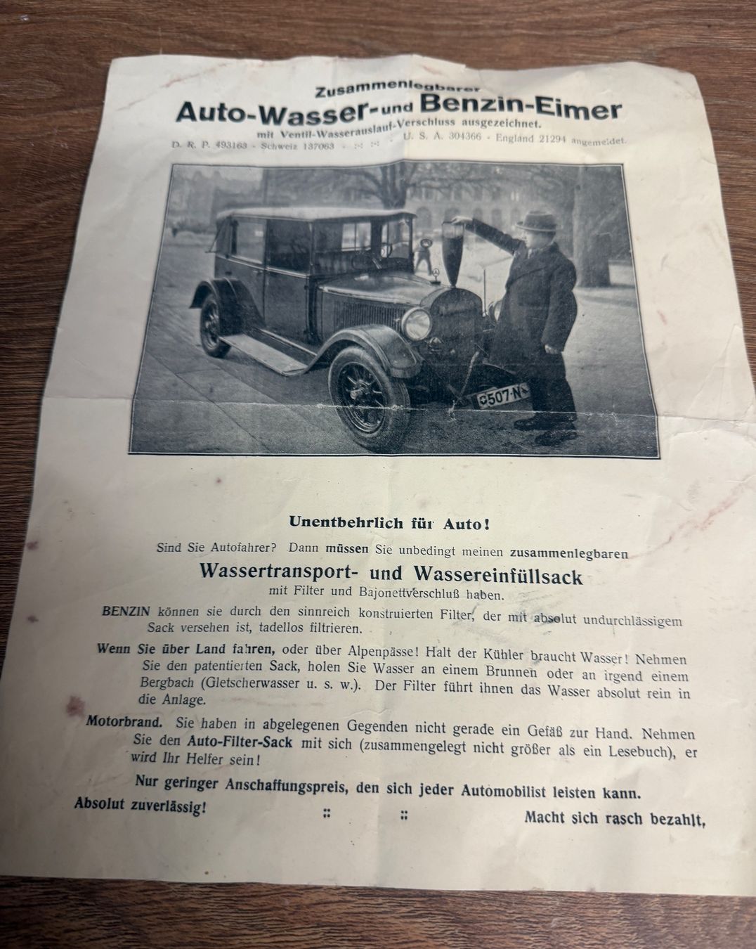 Alle Maschinen: Auto-Wasser Benzin-Eimer, Oldtimer Rarität, Top Zustand – Gebraucht aus Nussbaumen AG von olitech5415 1