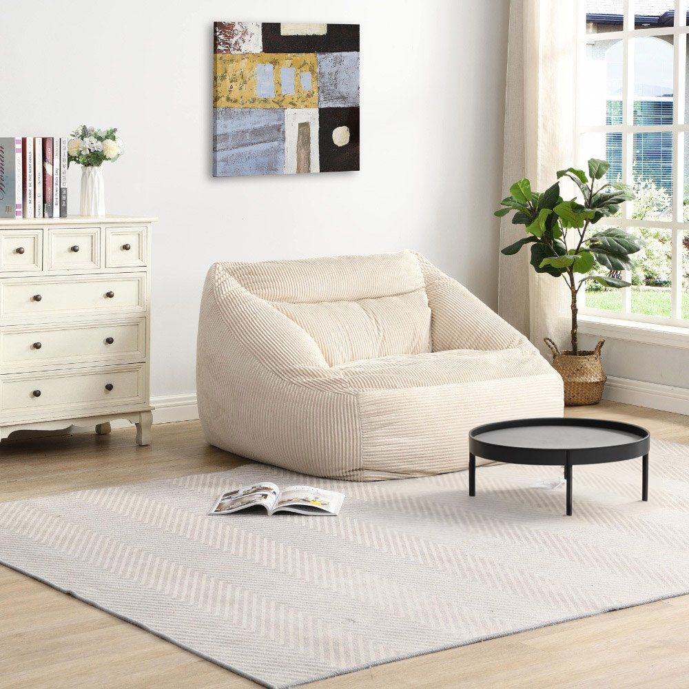 Sessel: 21268 - Sitzsack Sessel BIGGY - Beige – Neu und originalverpackt aus Wallenwil von toesstal-vertrieb