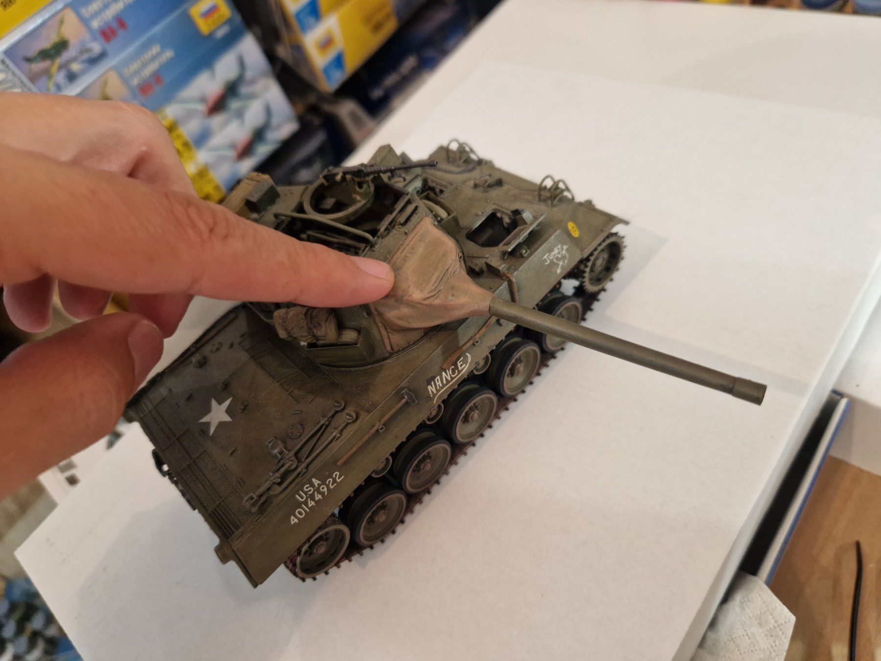 Kit di modellismo & Modellini statici: 1/35 M18 Hellcat tank gebaut – Usato da Ponte Capriasca venduto da nikfolle 7