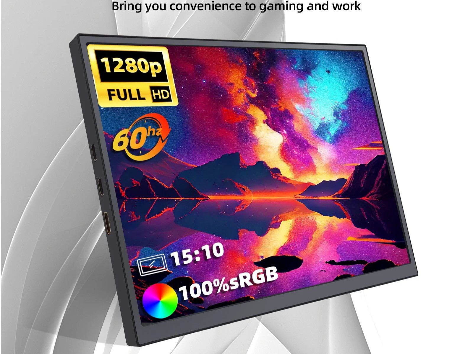 Monitor tragbar 10.5 Zoll 1920x1280 1280p USB-C Mini HDMI PC (Neu und ...