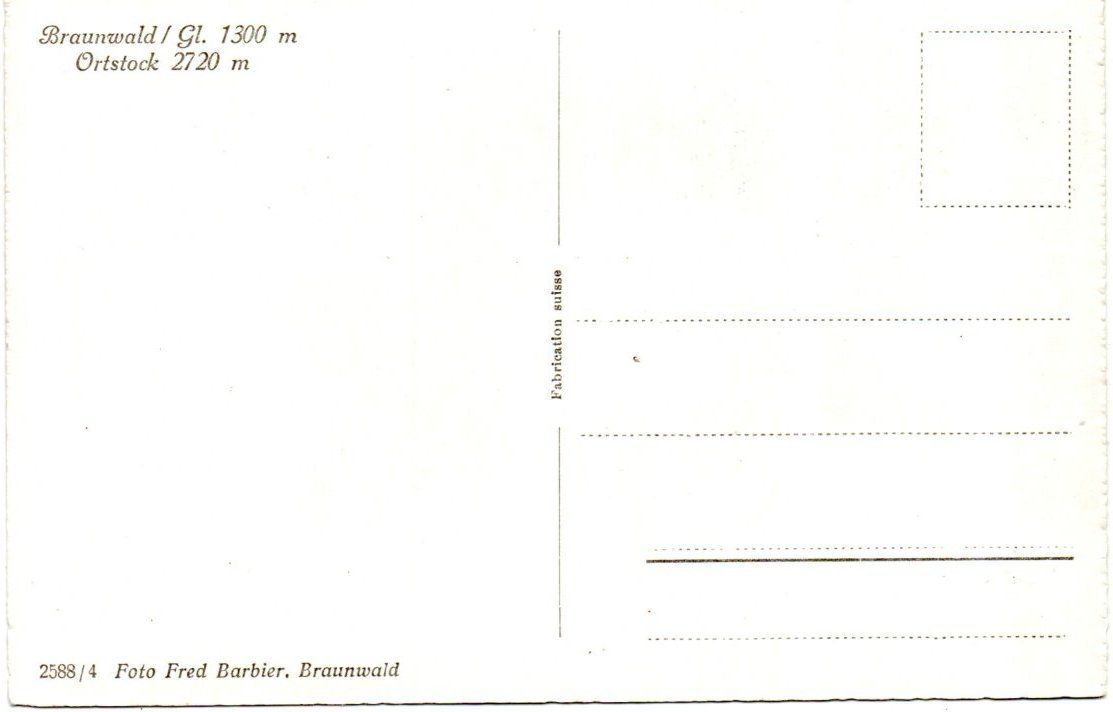 Cartoline postali: AK BRAUNWALD ORTSTOCK- SCHNEE – Usato da Greifensee venduto da scharmant 1