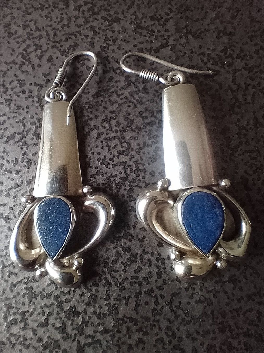 Orecchini pendenti & Orecchini a lobo: Hübsche Ohrhänger mit Lapislazuli Silber 925 – Usato da Luzern venduto da Seri4 1