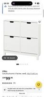 Schuhschrank weiss 4 Klappen guter Zustand