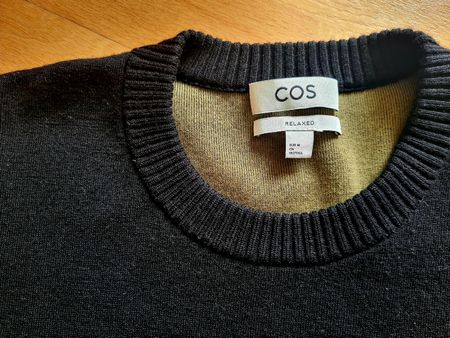 COS Herren Wollpullover, Grösse M, Schwarz