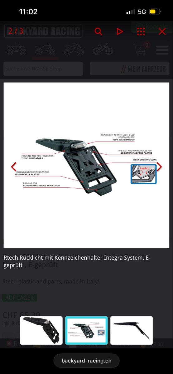 Altro: Rtech Integra Kennzeichenhalter mit Rücklicht, neu! – Nuovo e nell'imballaggio originale da Gossau ZH venduto da eil_fy8r 3
