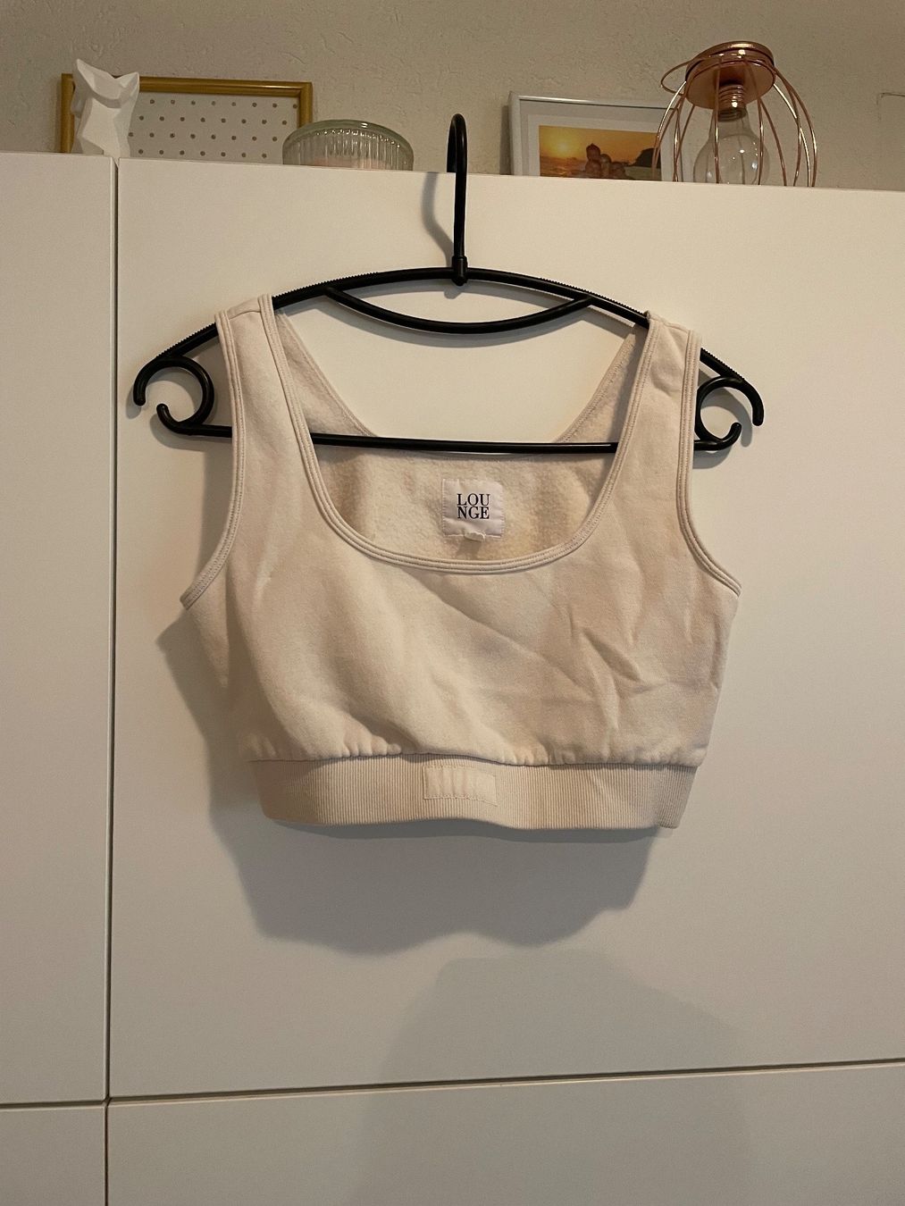 Top: Brassière Lounge Coton Beige S – Usato da Pully venduto da kaba07