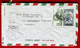 MEXIKO MEXICO FLUGPOST ZENSUR ENGLAND NACH DEUTSCHLAND 1947