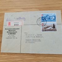 Brief Lindau 1945 Kt.Tessin Lugano
