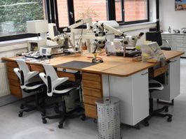 Werkstatt Tisch 3-teilig mit vielen Schubladen, Holz