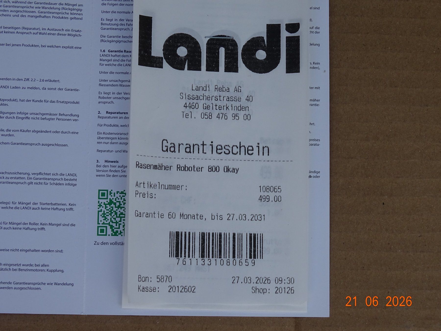 Tagliaerba: Drahtloser Rasenmähroboter von OKAY 800 – Nuovo (secondo la descrizione) da Gelterkinden venduto da Holgars1473 1