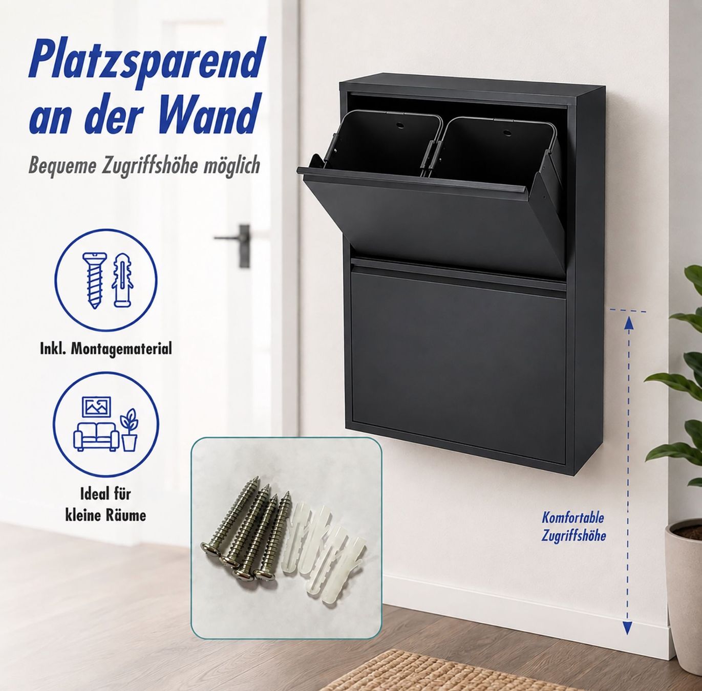 Cestini per rifiuti: Mülleimer 4 Fächer 4x18 l – Nuovo e nell'imballaggio originale da Bülach venduto da StoreInShop.com 3