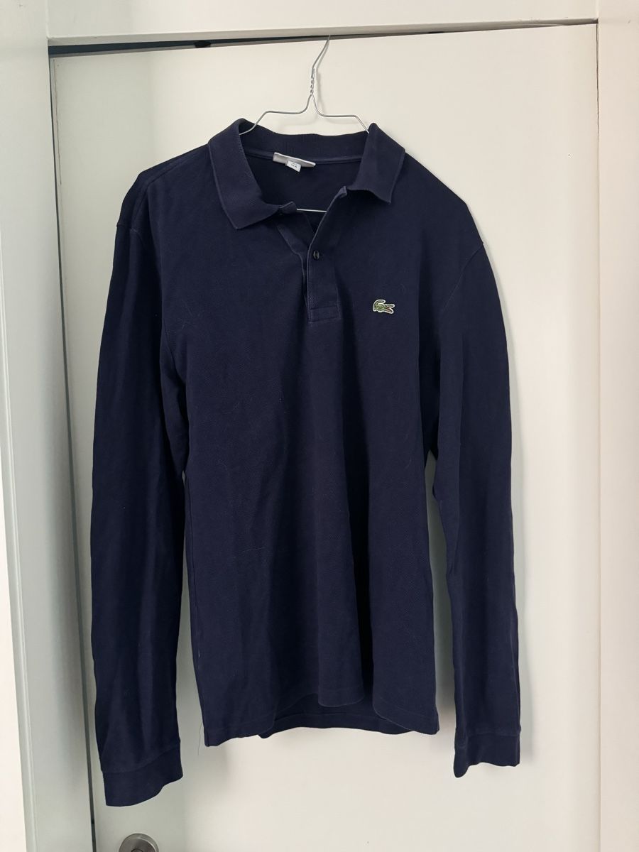 Lacoste Magliette Polo: Lacoste Polo dunkelblau langarm – Usato da Gockhausen venduto da maxeimse