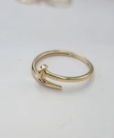 Yellow Gold 750 Nail Ring
