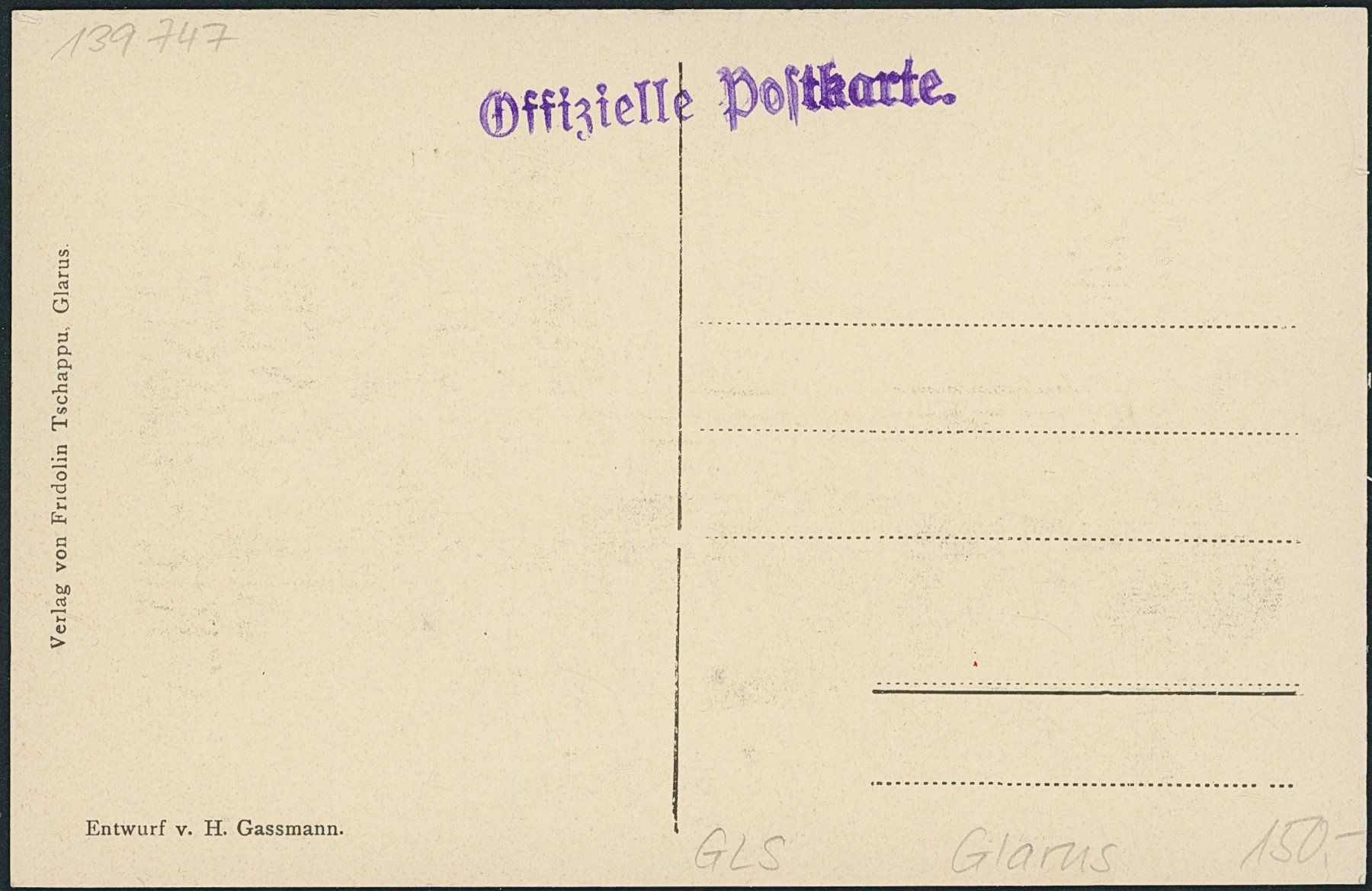 Cartoline postali: GLS Glarus - Ausstellung - Litho – Nuovo (secondo la descrizione) da Schindellegi venduto da dolpitz 1
