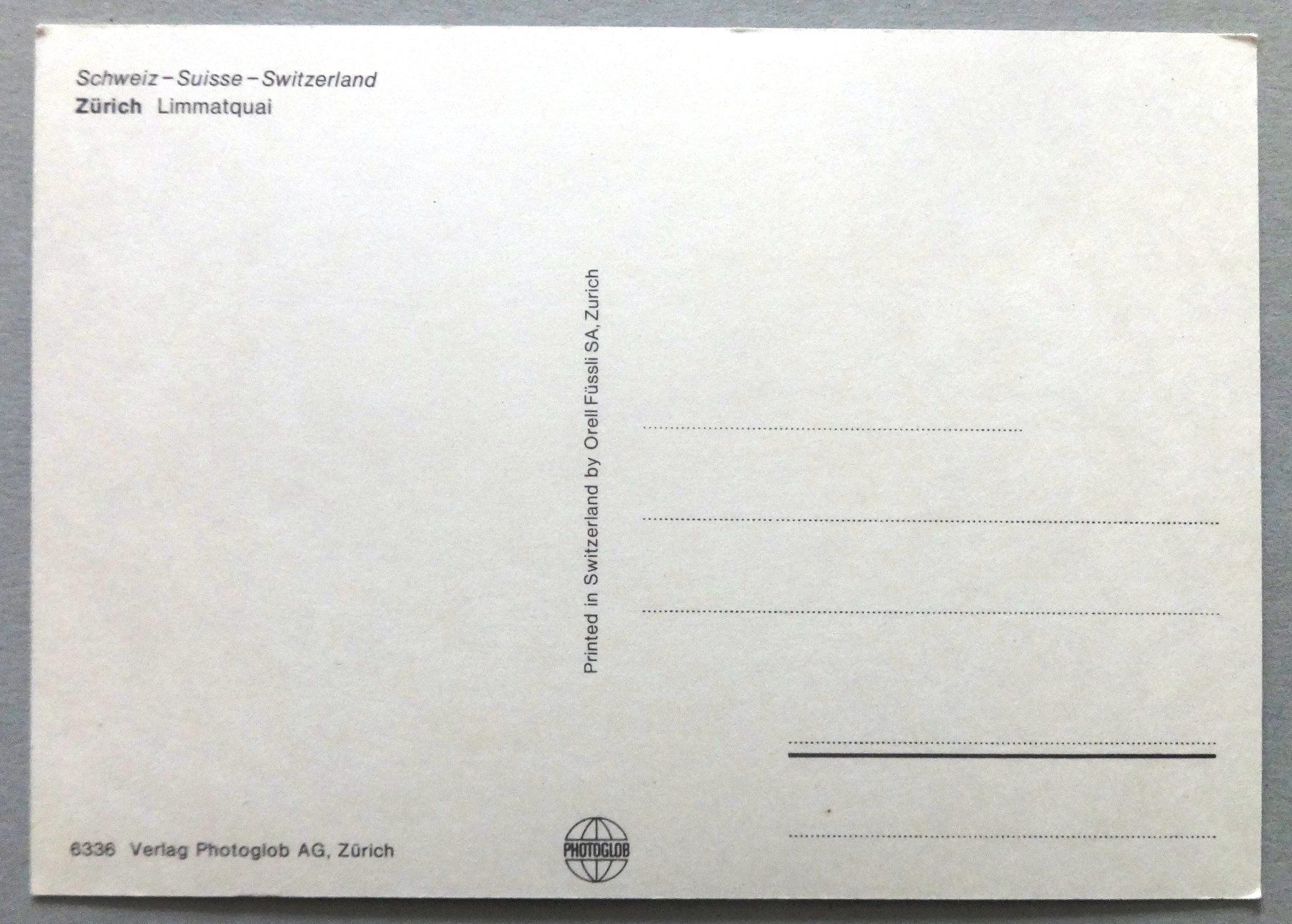 Cartoline postali: Zürich, Limmatquai – Usato da Fétigny venduto da Billy2miny 1