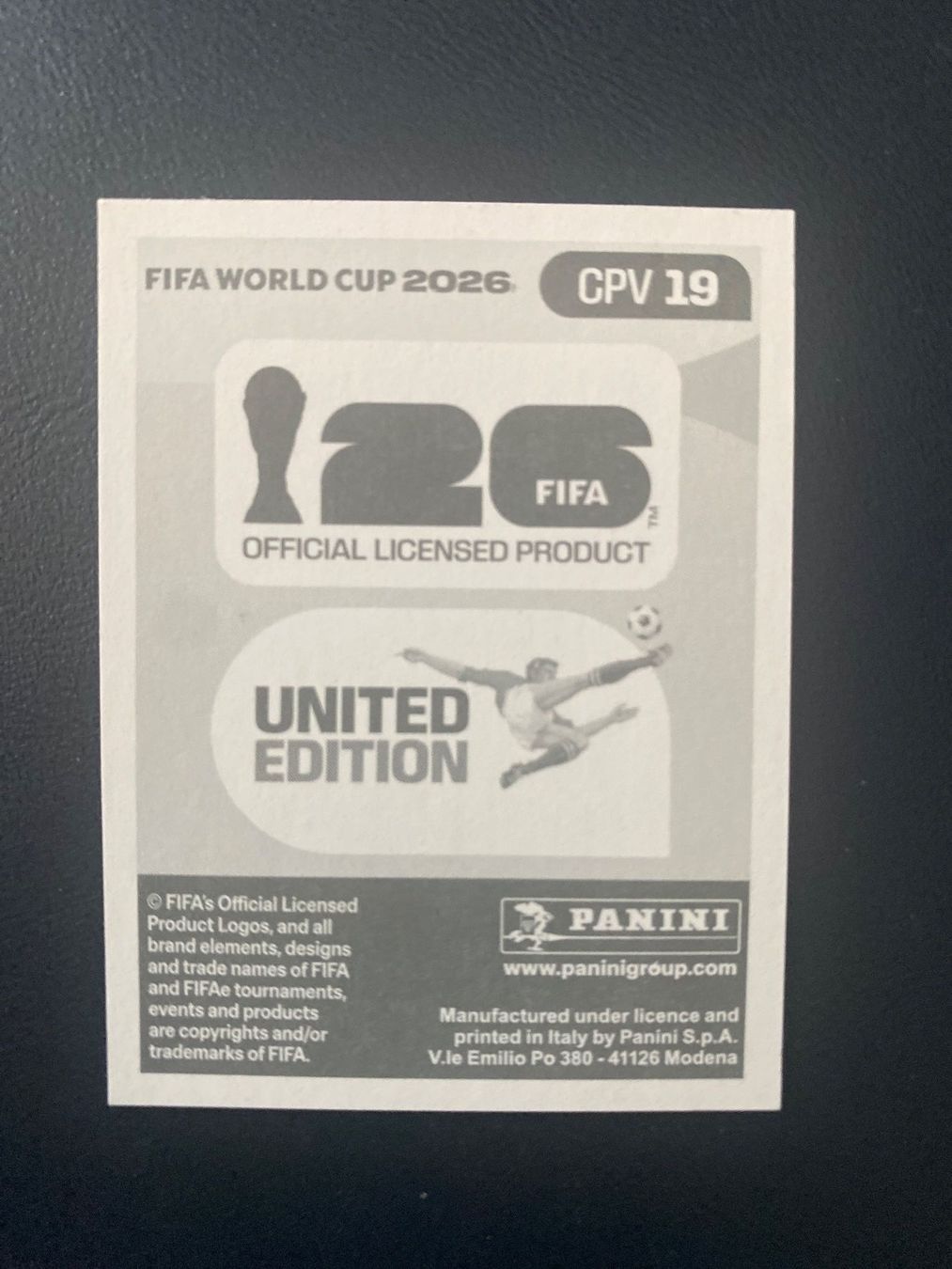 Panini Carte collezionabili: Panini FIFA World Cup Sticker CPV 19 – Nuovo (secondo la descrizione) da Glattbrugg venduto da riseca 1