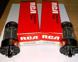 2 Röhren / Radioröhren 6080WA(6AS7G), 2fach-Triode, NOS, RCA