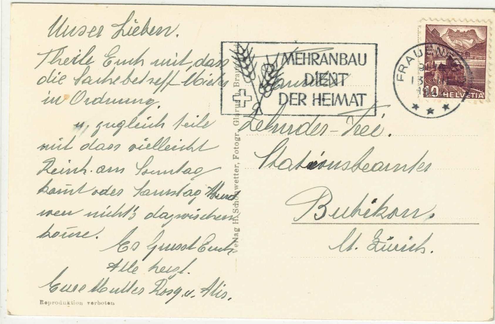 Cartoline postali: Braunwald - Ortstockhaus - animee – Usato da Ettingen venduto da Kartenplanet 1