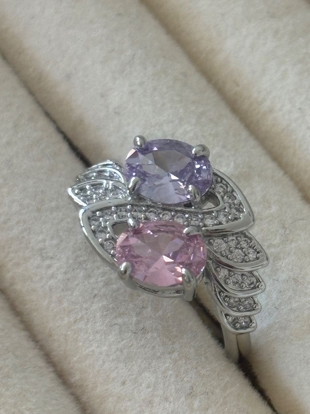 Ringe: Luxus Elegante Gr.18:8 Ring Farbe: Silber/Rosa/Lilas – Neu (gemäss Beschreibung) aus Biel-Bienne von Roserosse13 2
