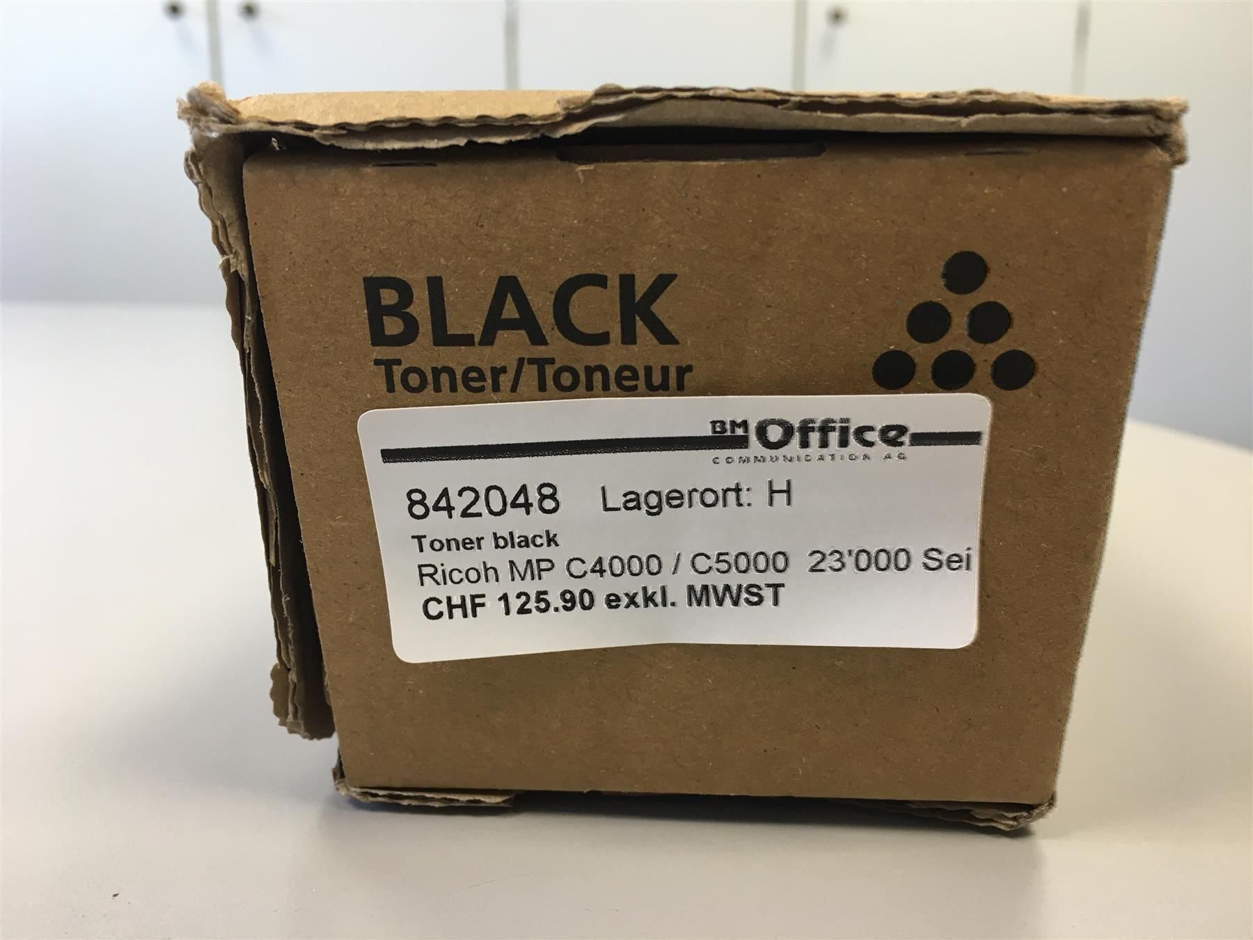 Ricoh Cartucce per stampanti & toner: Toner Ricoh MP C5000 Schwarz – Nuovo e nell'imballaggio originale da Wängi venduto da Bmo 2