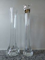 Paire de vases en verre soliflores, Lux Glass