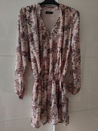 Rosa Minikleid Blumendruck, weite Ärmel (formula joven) 38