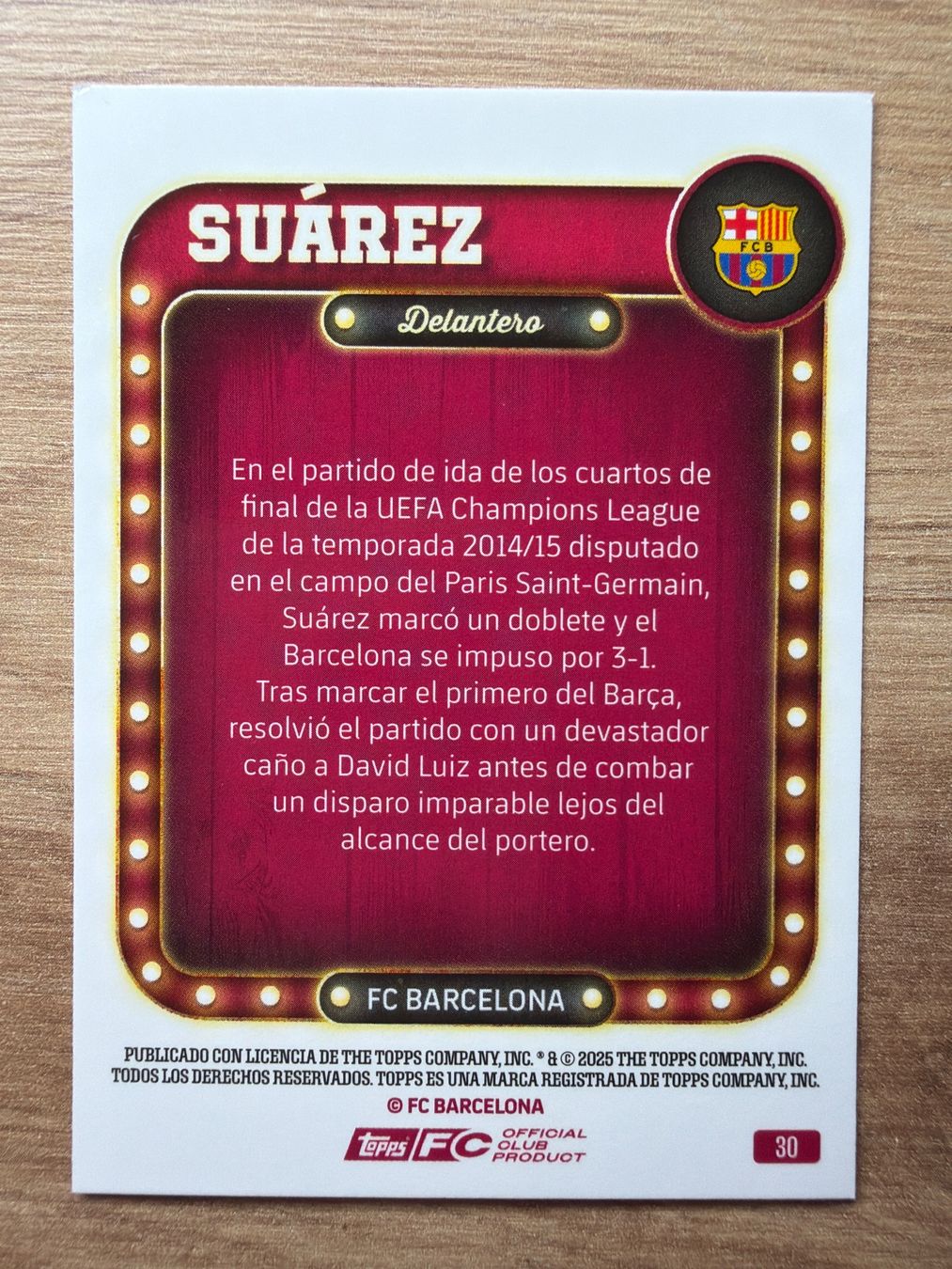 Topps Sammelbilder & Trading cards: Soccer Luis Suarez Letter Topps team Set 2026 – Gebraucht aus Netstal von Clutch79Cardz 1