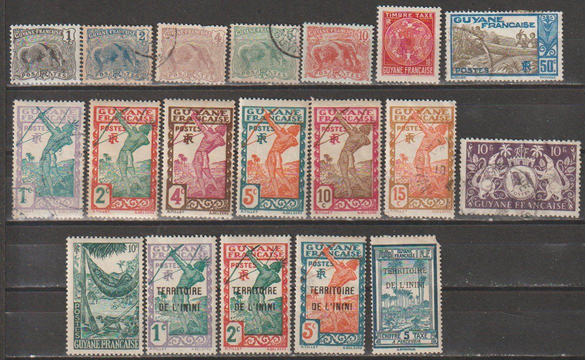 Alle Briefmarken: Guyane Francaise – Gebraucht aus Crans-Montana von kira56