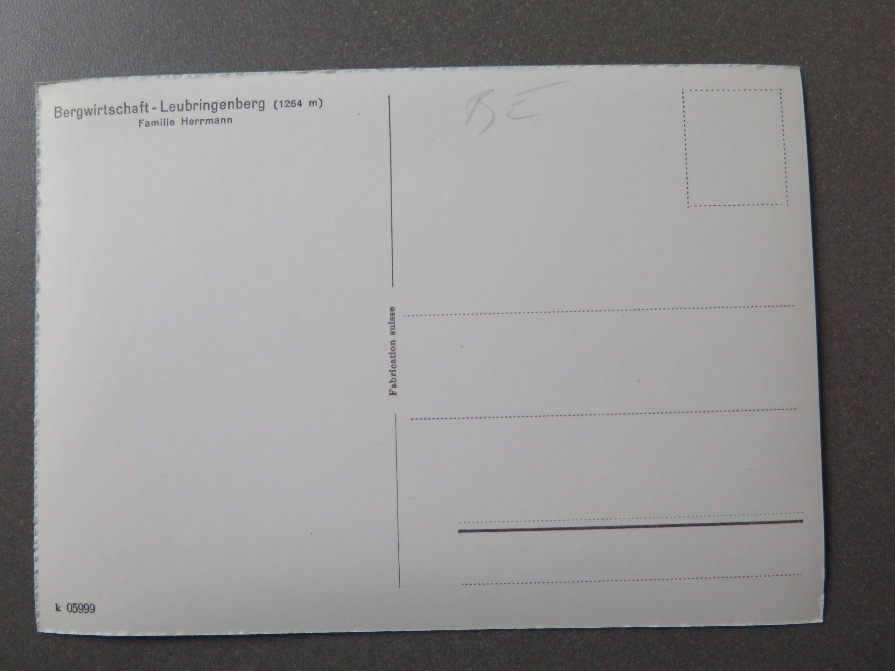 Cartes postales: BERGWIRTSCHAFT-LEUBRINGENBERG – D'occasion à Wittenbach par lipasal 1