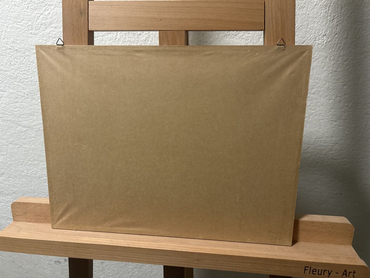 Dipinti: Originale Bleistiftzeichnung "Kirche" gerahmt, vintage! – Usato da Glarus venduto da KunstWerkEr-LS87 4