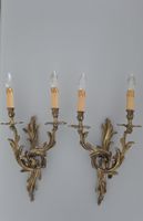 Paar 2-flammige antike Wandleuchte (Applike)