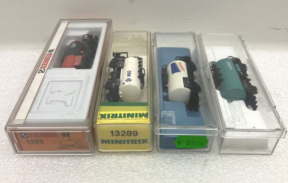 SBB/CFF/FFS Modelleisenbahnen: N= 3x Kesselwagen SBB Uetikon Motorex GATOIL - 1x NS DSM – Neu (gemäss Beschreibung) aus Thun von retoolinoo 8
