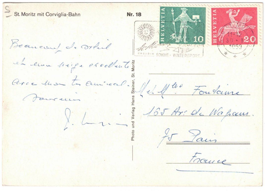 Cartoline postali: St. Moritz - Standseilbahn Corviglia – Usato da Binningen venduto da Mountainrider 1