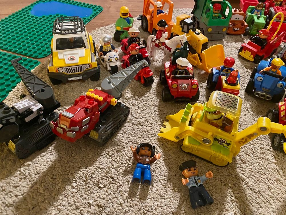 XXL Lego Duplo 10kg Eisenbahn Platten Steinen Autos Figuren | Kaufen ...