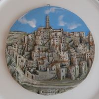 90erJ.Italien"Daddiego Arte"Polychrome Terrakotta von Matera