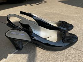 Schuhe schwarz Lack