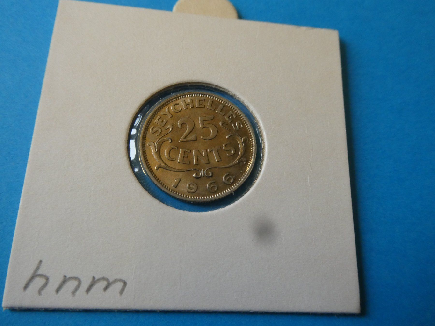Tutti le monete: Seychellen 1966, 25 Cents stgl – Usato da Hinterforst venduto da Rohusri 1
