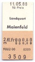 Billette Landquart - Maienfeld 1988