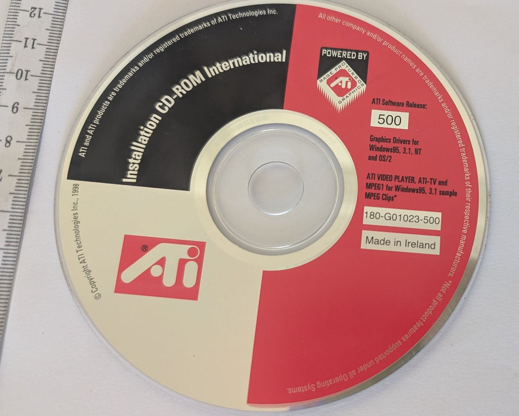 Software: ATI Rage Pro Treiber CD-ROM International Version 500 – Gebraucht aus Zürich von 1.Simon