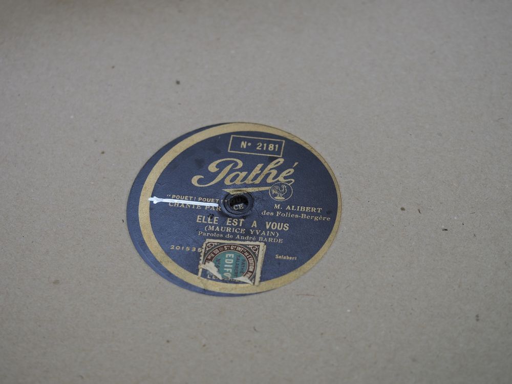 Lot de 5 disques 78 tours – Pathé / Cristal / Gala – avec