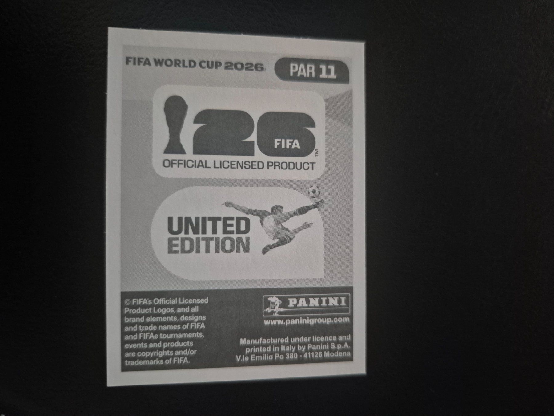 Panini Carte collezionabili: Panini WM 26 PAR 11 – Nuovo (secondo la descrizione) da Rorschacherberg venduto da AJ3108 1