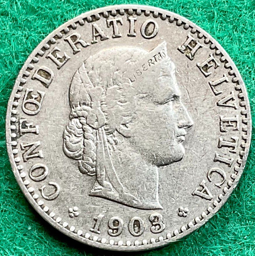 Tutti le monete: Pièce de 20 ct suisse 1903 – Usato da Plan-les-Ouates venduto da gab_cgf6