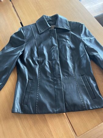 APANAGE Echtlederjacke schwarz Gr. 38 – tailliert Vintage-St