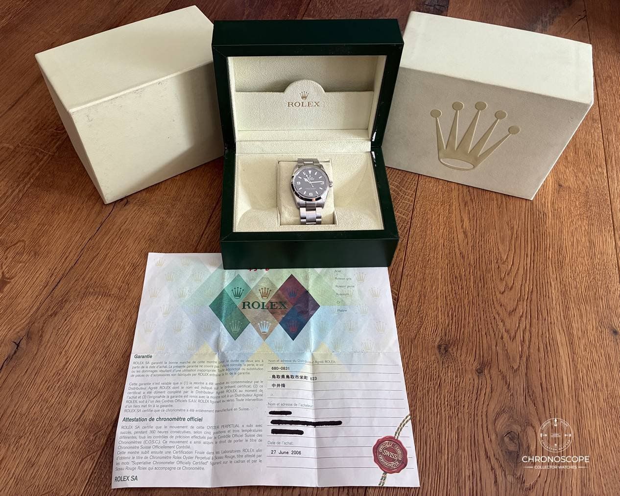 Rolex Montres: Rolex Explorer Ref. 114270 full set from 2006 – D'occasion à Luzern par ChronoScope6004 8