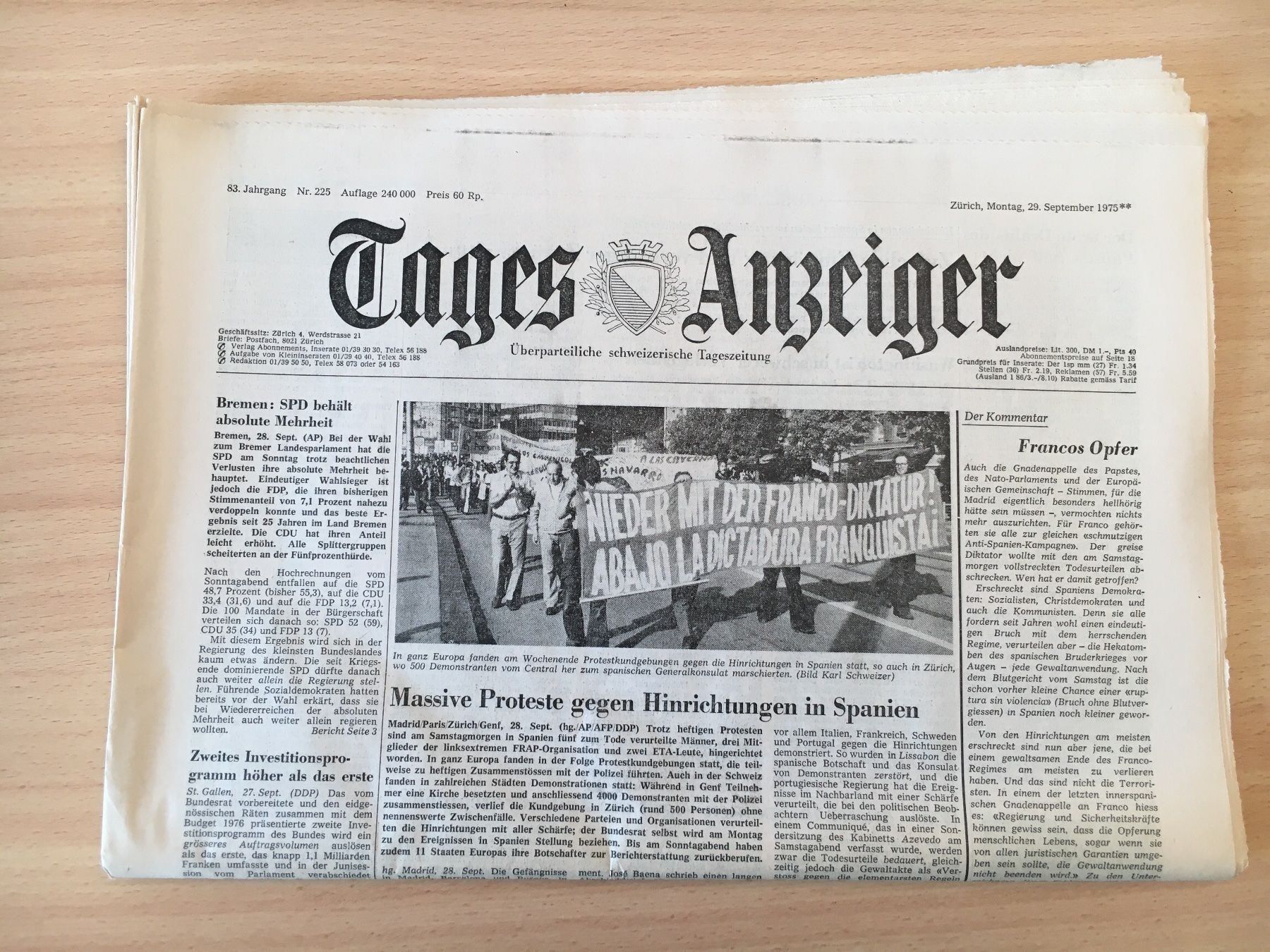 Zeitschriften & Magazine: Tagesanzeiger vom 29. September 1975 – Gebraucht aus Luzern von Jiggy_8898